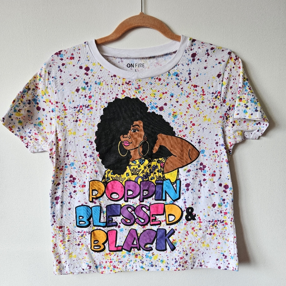 Poppin, Blessed & Black tee
